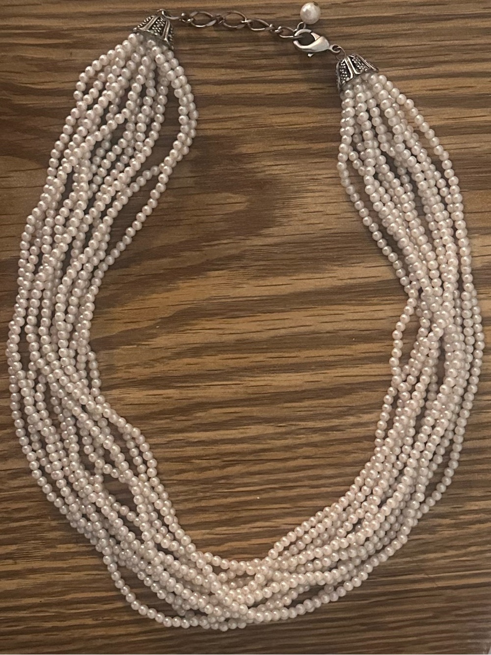 Macy's Multi-Strand Faux Pearl Necklace - Cream